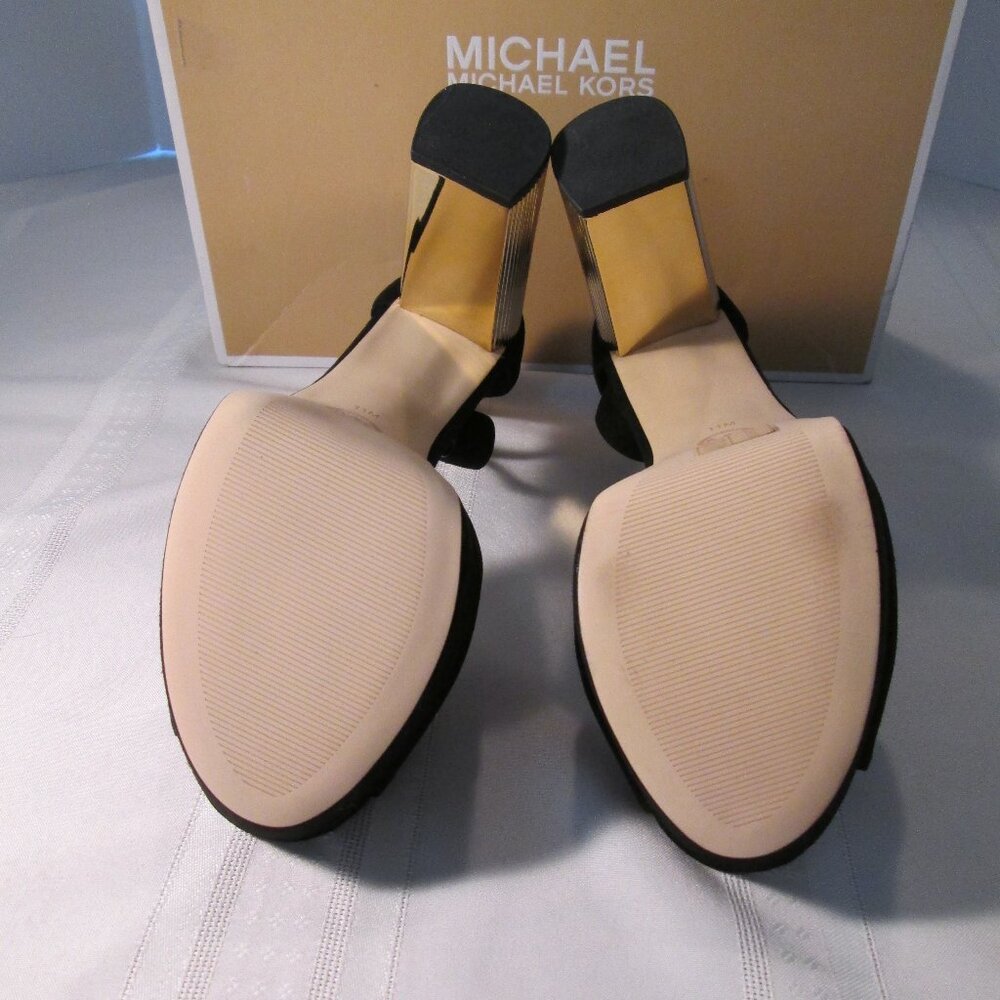 Michael Kors Paloma Metallic Block-Heel Sandals Sz 11M NIB - Picture 11 of 14